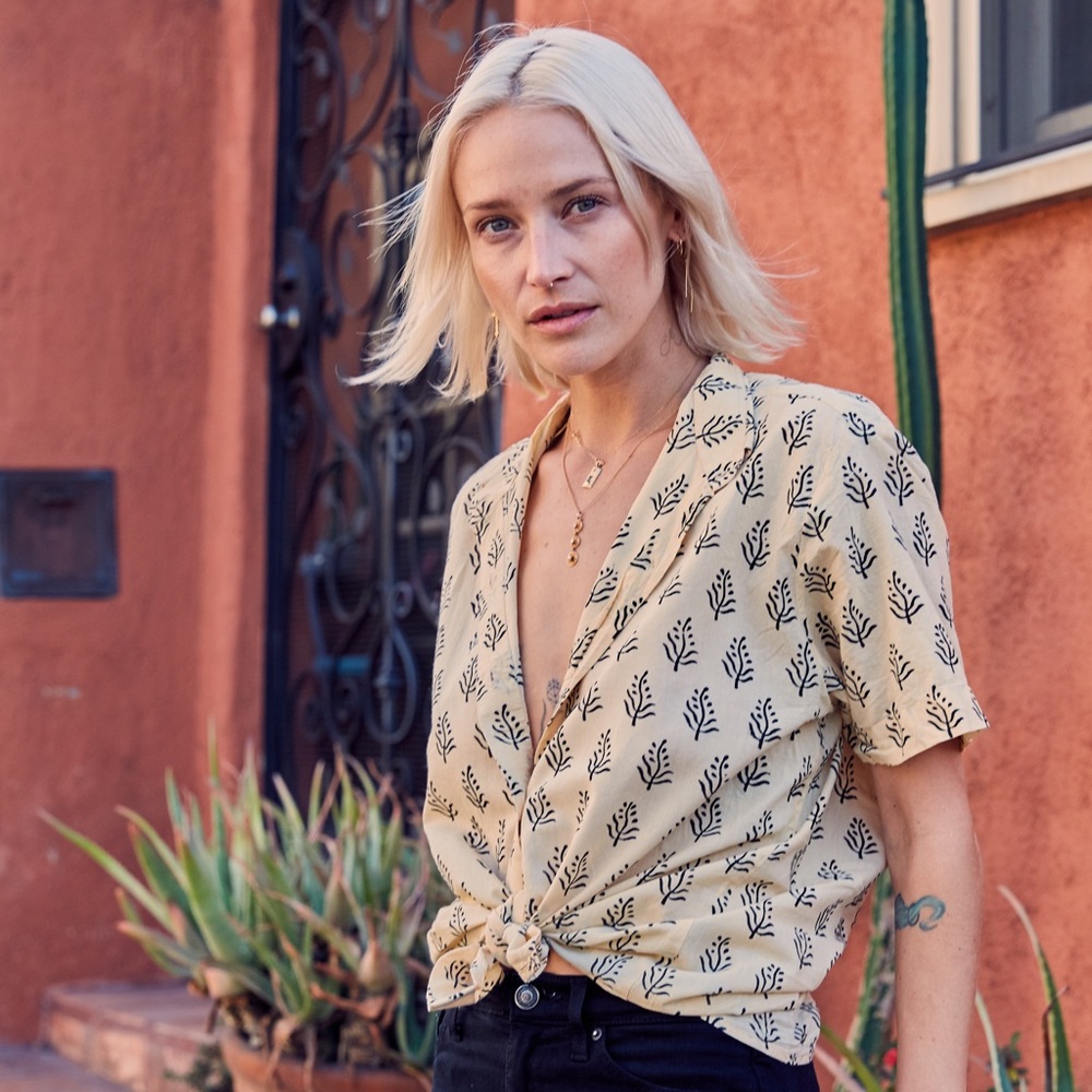 Block Printed Button Down - image 1